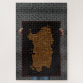Sardinia Typografy Map - Challenging Jigsaw Puzzl Puzzle (Vertikal)