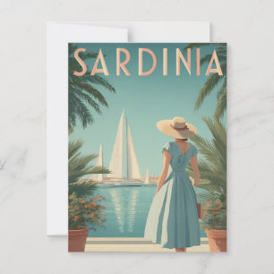 Sardinien 50er Vintag Postkarte