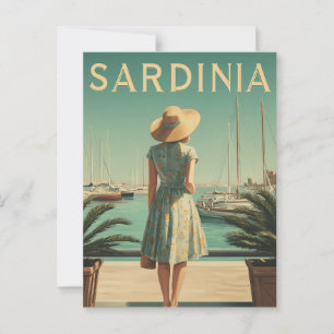 Sardinien 50er Vintage Reise Postkarte