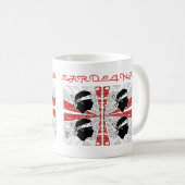 Sardinien-Flagge - Grunge Kaffeetasse (VorderseiteRechts)