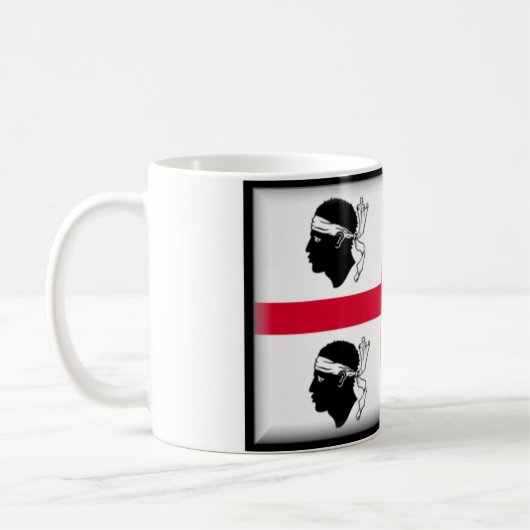 Sardinien-Flagge Kaffeetasse (Links)