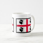 Sardinien-Flagge Kaffeetasse (VorderseiteRechts)