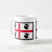 Sardinien-Flagge Kaffeetasse (Vorderseite Links)