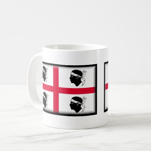 Sardinien-Flagge Kaffeetasse (Vorderseite Links)