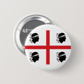 Sardinien-Flaggenitalien-Regionsinsel ethnisch Button (Vorne & Hinten)