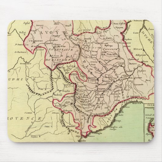Sardinien, Frankreich, Italien Mousepad (Vorne)