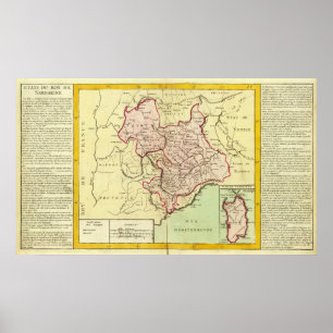 Sardinien, Frankreich, Italien Poster