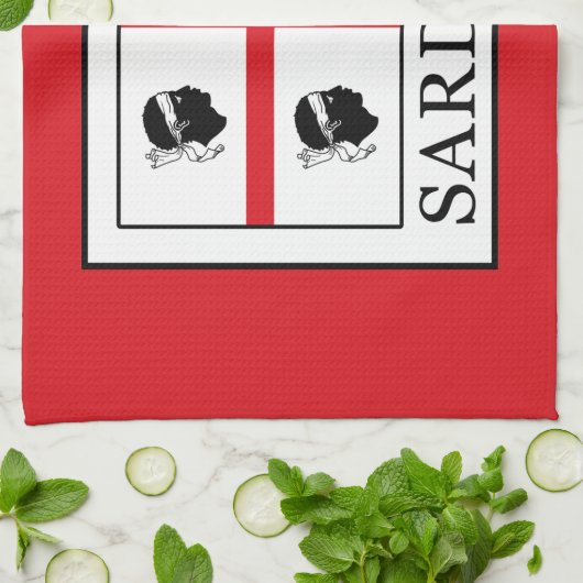 Sardinien Geschirrtuch (Gefaltet)