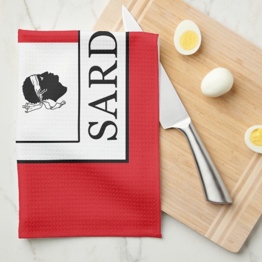 Sardinien Geschirrtuch (Viertel Falte)