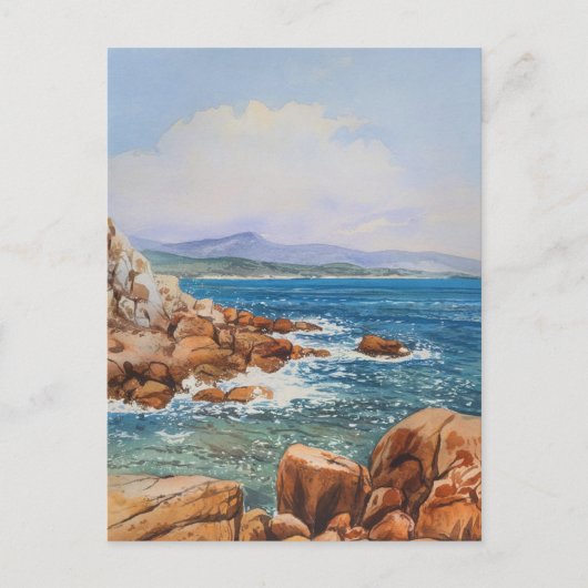 Sardinien Italien Aquarellmalerei Postkarte (Vorderseite)