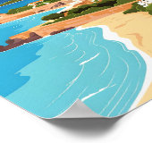 Sardinien Italien Art Vintage Reise Illustration Poster (Ecke)