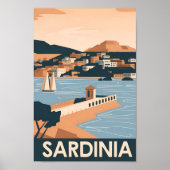 Sardinien Italien Berühmter Reiseort Poster (Vorne)