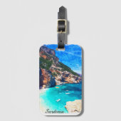 Sardinien Italien Mittelmeer Landschaft Gepäckanhänger (Vorderseite Vertikal)