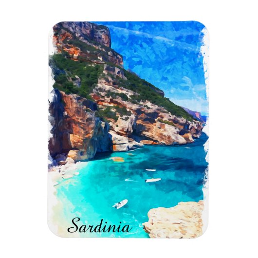 Sardinien Italien Mittelmeer Landschaft Magnet (Vertikal)