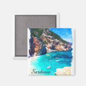 Sardinien Italien Mittelmeer Landschaft Magnet (Vorderseite/Rückseite)