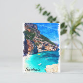 Sardinien Italien Mittelmeer Landschaft Postkarte (Stehend Vorderseite)