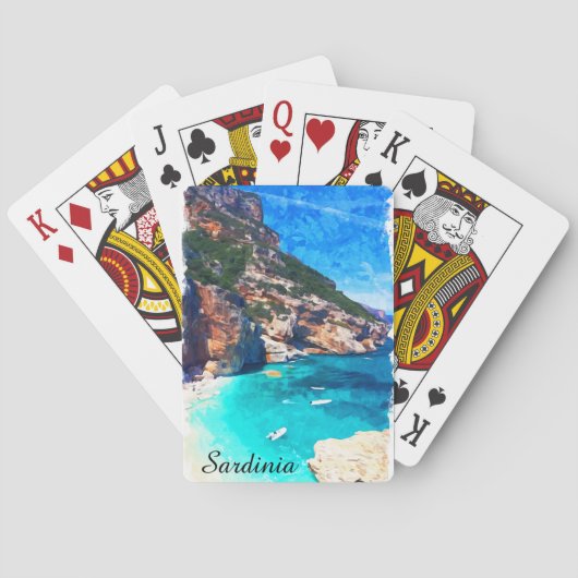 Sardinien Italien Mittelmeer Landschaft Spielkarten (Rückseite)