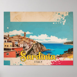 Sardinien Italien Pop Kunst, Kultur und Kultur Poster