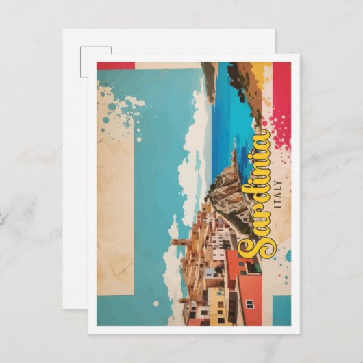 Sardinien Italien Pop Kunst, Kultur und Kultur Postkarte (Vorne/Hinten)