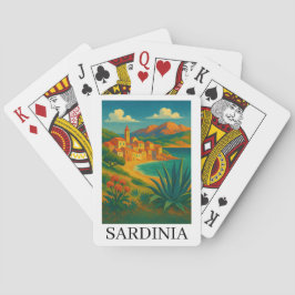 Sardinien Italien Vintage Reise Kunst Spielkarten
