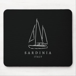Sardinien Italien Yachtclub Souvenir Europa Boote Mousepad