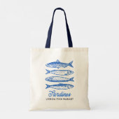 Sardinien Lissabon Fischmarkt Tote Tasche (Rückseite)