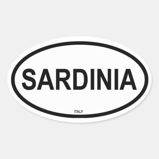 SARDINIEN OVALER AUFKLEBER (Vorderseite)