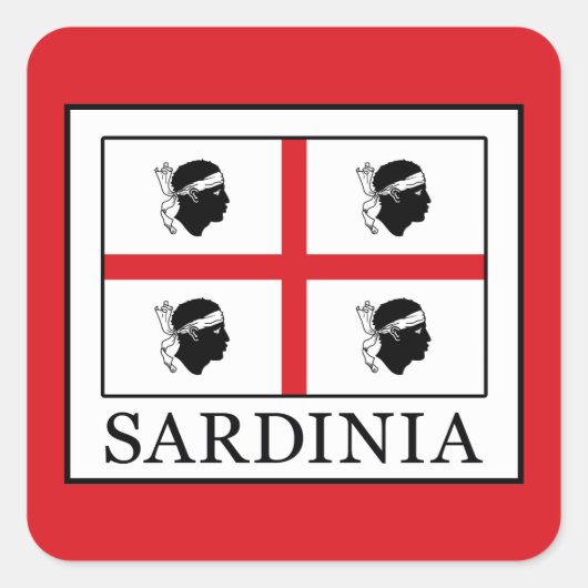 Sardinien Quadratischer Aufkleber (Vorderseite)