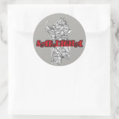 Sardinien Runder Aufkleber (Tasche)