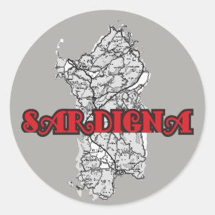 Sardinien Runder Aufkleber
