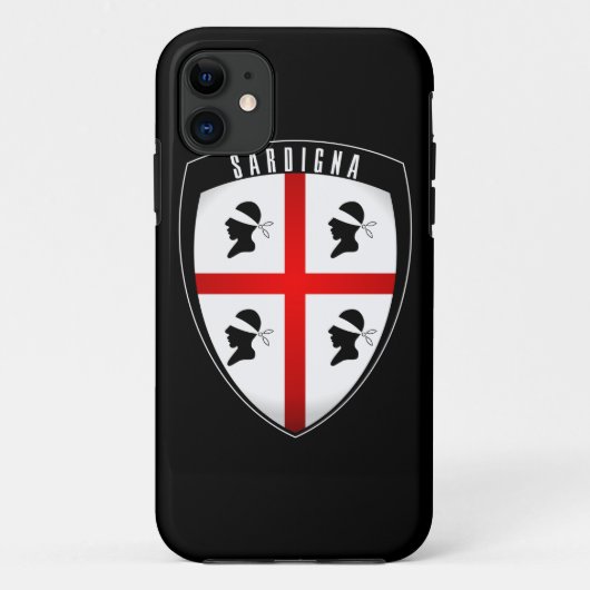 Sardinien, Schild-Wappen - iPhone (Schwarzes) Case-Mate iPhone Hülle (Rückseite)