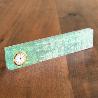 Sardinien-Schreibtisch-Nummernschild mit Uhr Namensplakette