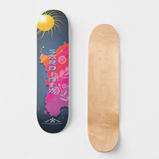 Sardinien Skateboard (Vorderseite)