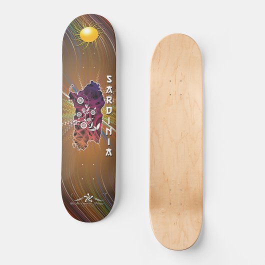 Sardinien Skateboard (Vorderseite)