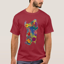 Sardinien, Splash-Karte T-Shirt