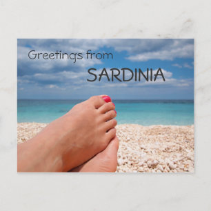 Sardinien Strand Grüße Text Postkarte