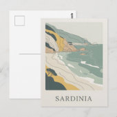 Sardinien Vintag minimalistisch Postkarte (Vorne/Hinten)