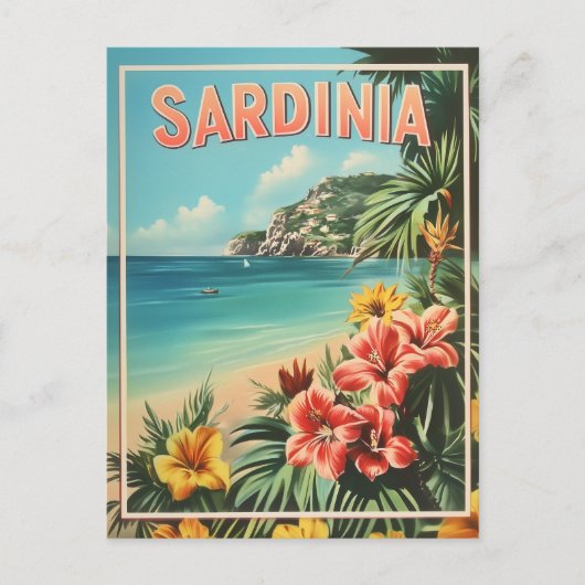 Sardinien Vintag Postkarte (Vorderseite)