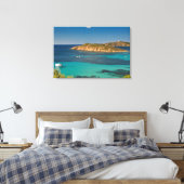 Sardiniens blaues Meer & Himmel mit Booten und Kli Leinwanddruck (Insitu (Schlafzimmer))