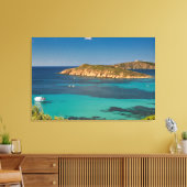 Sardiniens blaues Meer & Himmel mit Booten und Kli Leinwanddruck (Insitu (Wohnzimmer))