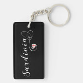 sardische Herzenflagge, Sardinien Schlüsselanhänger (Rückseite)