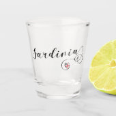 sardische Herzflagge, sardische Schnapsglas (Vorderseite)