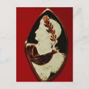 Sardonyx Cameo mit dem Profil Tiberius Postkarte