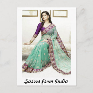Sarees aus Indien Postkarte