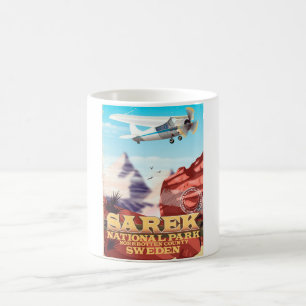 Sarek National Park Schweden Vintage Reiseplakat Kaffeetasse
