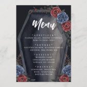 Sarg-Blumen-Gotische-Hochzeit Menükarte (Vorderseite)