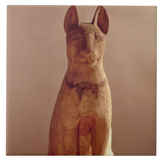 Sarg einer Katze geschützt von der Göttin Bastet Fliese (Vorderseite)