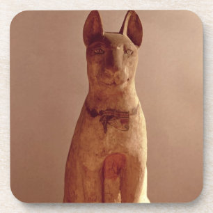 Sarg einer Katze geschützt von der Göttin Bastet Getränkeuntersetzer