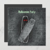 Sarg - Einladung Halloween (Vorne/Hinten)