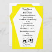 Sarg-(gelbe) Hochzeits-Einladung Einladung (Vorne/Hinten)